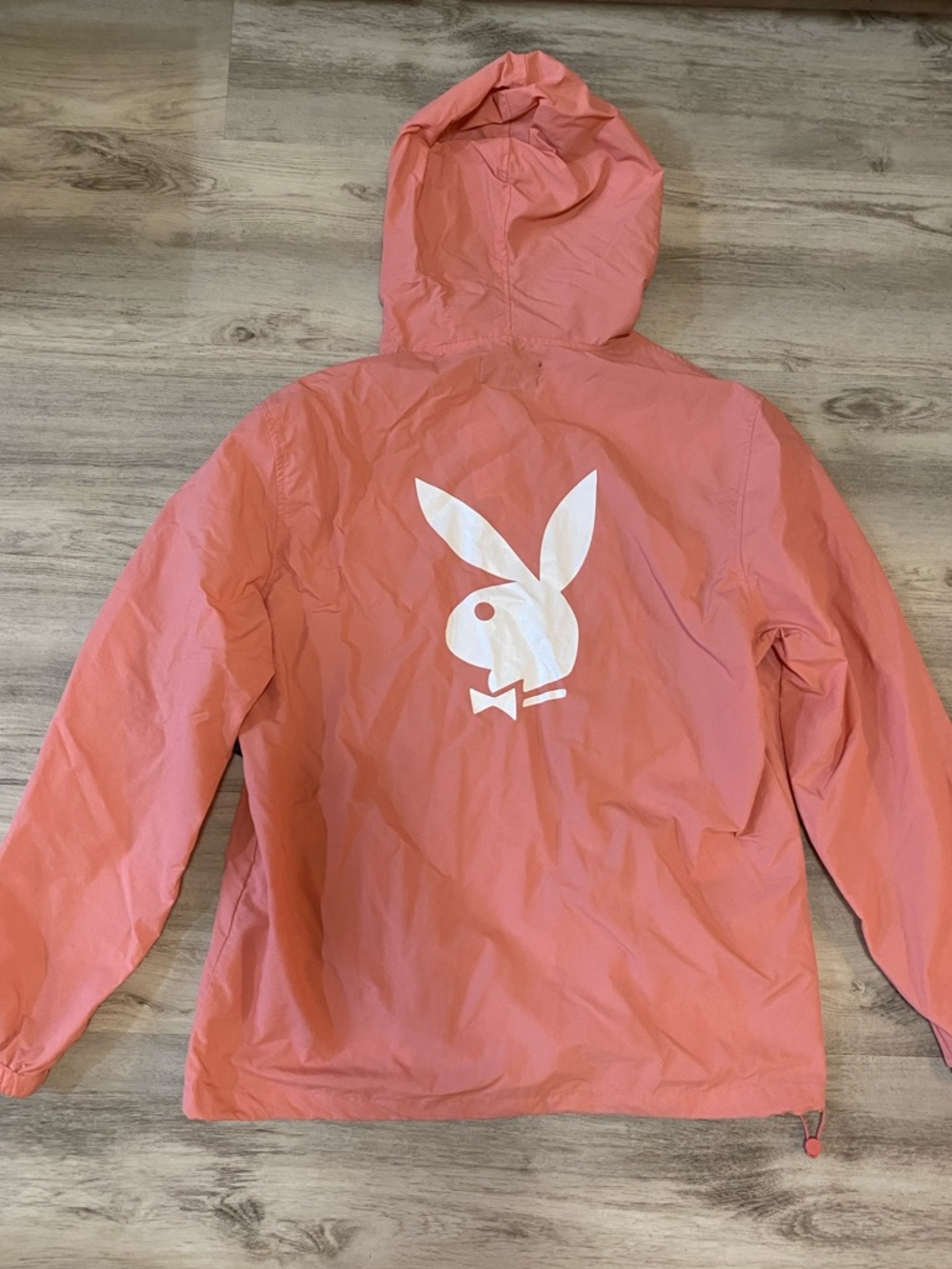 PLAYBOY x PacSun Men’s Windbreaker coral jacket- NWT
